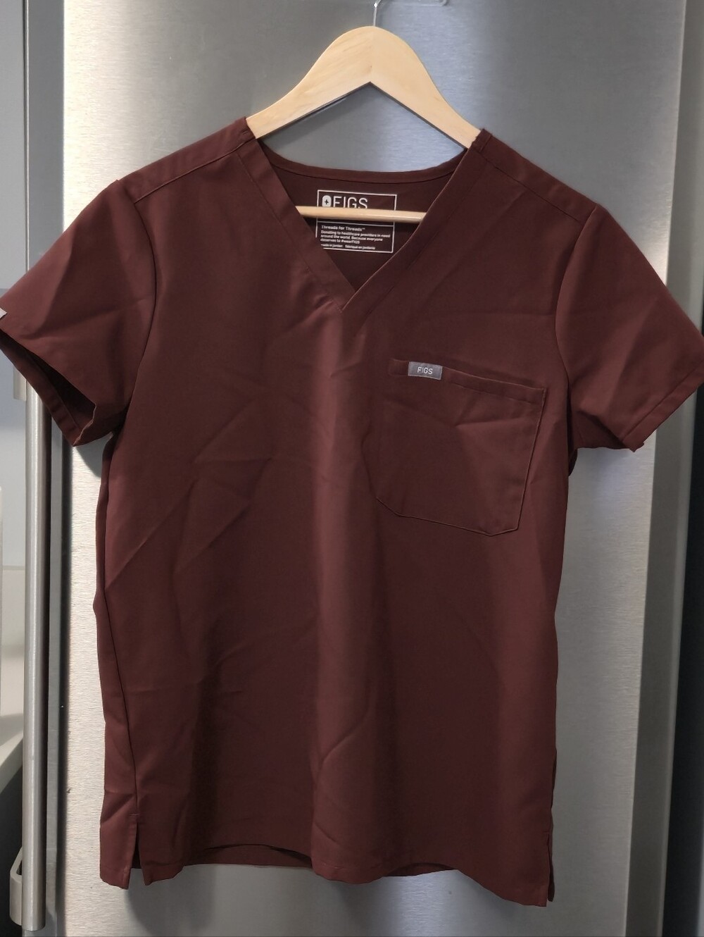 Figs Walnut Catarina Scrub Top Small Petite